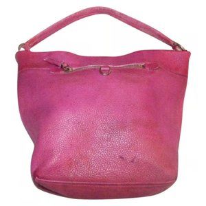 Prada Retro Hot Pink Leather Xl Hobo Satchel Shou… - image 1